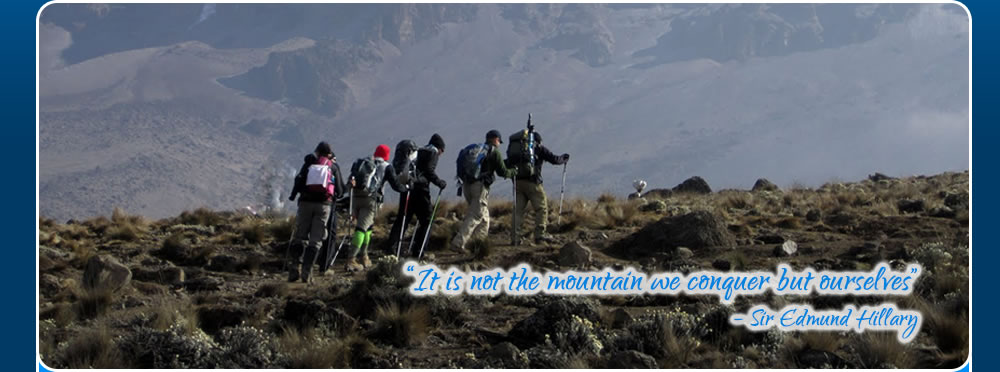 'It's not the mountain we conquer but ourselves'-Sir Edmund Hillary